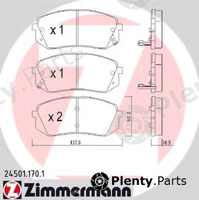  ZIMMERMANN part 24501.170.1 (245011701) Brake Pad Set, disc brake