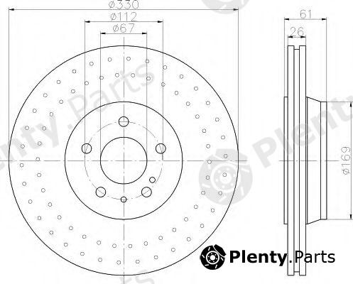  HELLA part 8DD355110-191 (8DD355110191) Brake Disc