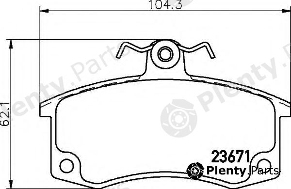  HELLA part 8DB355010-341 (8DB355010341) Brake Pad Set, disc brake