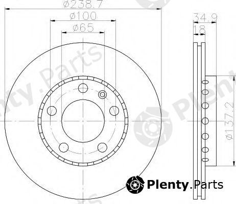  HELLA part 8DD355107-651 (8DD355107651) Brake Disc