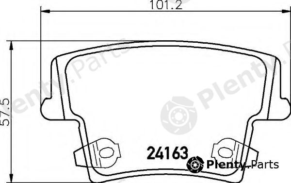  HELLA part 8DB355011-881 (8DB355011881) Brake Pad Set, disc brake