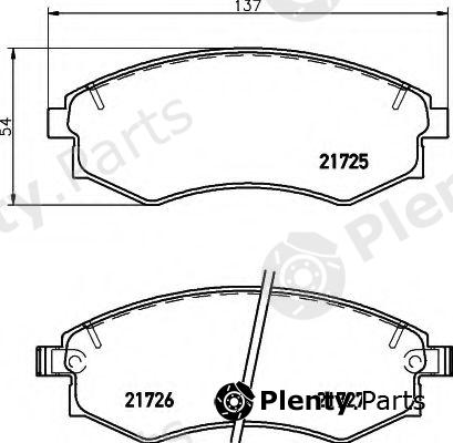  HELLA part 8DB355016-691 (8DB355016691) Brake Pad Set, disc brake