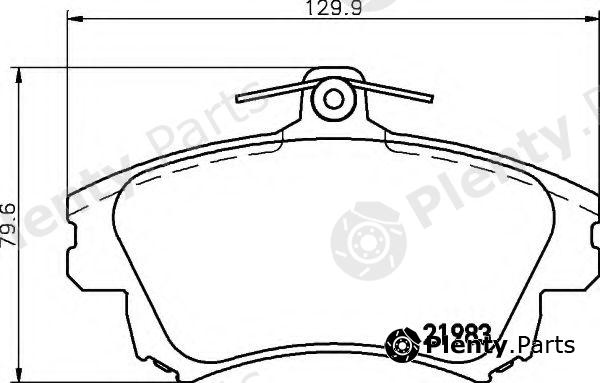  HELLA part 8DB355017-041 (8DB355017041) Brake Pad Set, disc brake