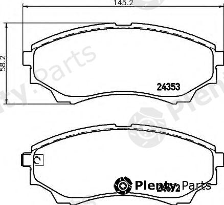  HELLA part 8DB355012-381 (8DB355012381) Brake Pad Set, disc brake