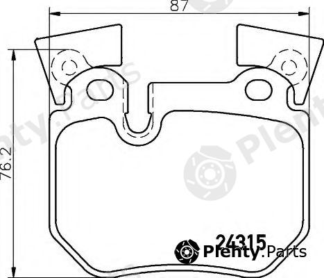  HELLA part 8DB355012-551 (8DB355012551) Brake Pad Set, disc brake