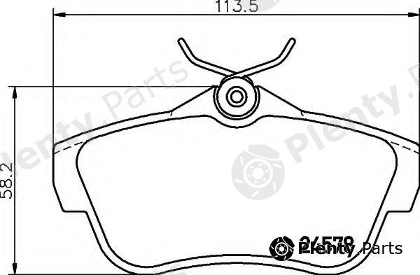  HELLA part 8DB355013-421 (8DB355013421) Brake Pad Set, disc brake