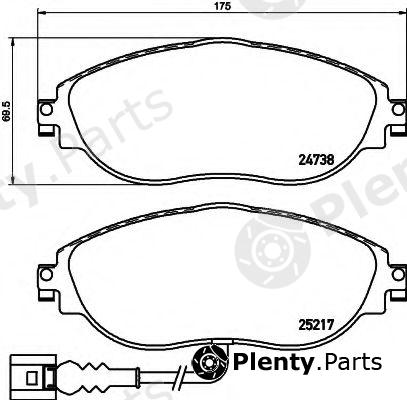  HELLA part 8DB355015-921 (8DB355015921) Brake Pad Set, disc brake