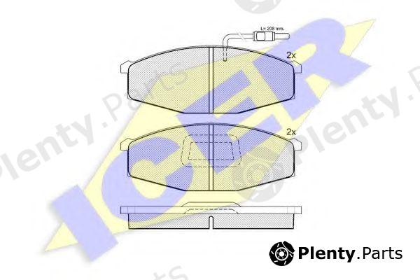  ICER part 140694 Brake Pad Set, disc brake