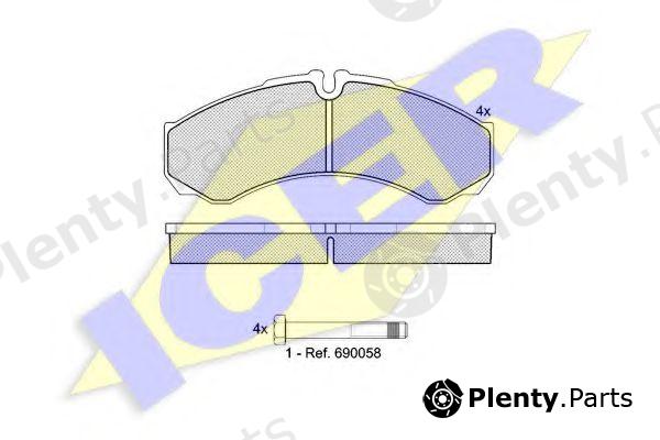  ICER part 141208 Brake Pad Set, disc brake