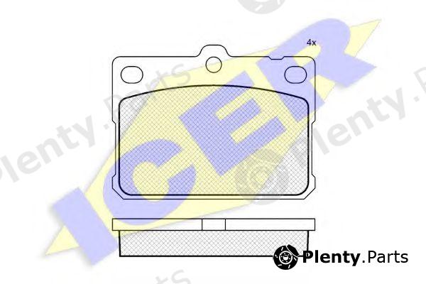  ICER part 180164 Brake Pad Set, disc brake