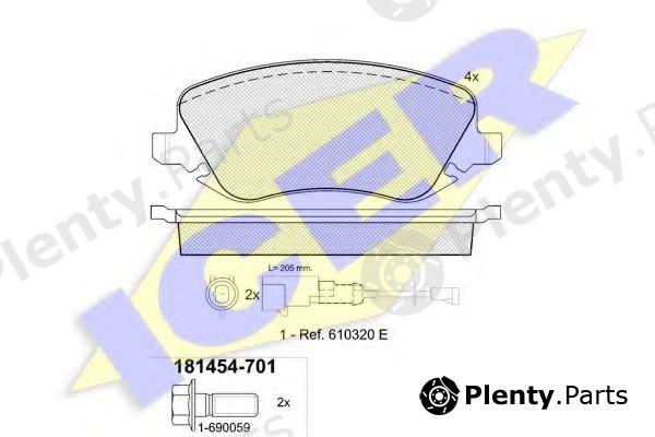  ICER part 181454 Brake Pad Set, disc brake