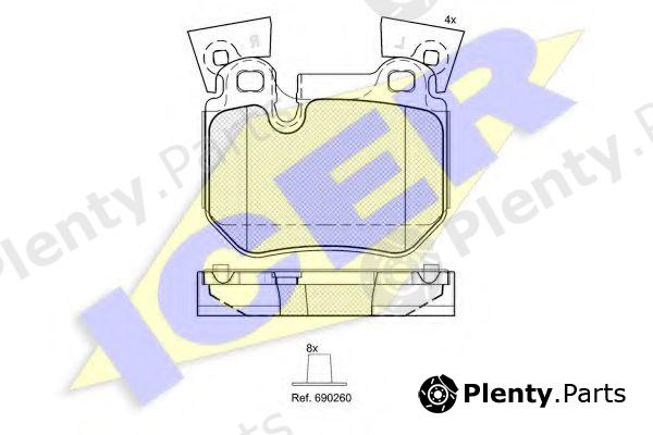  ICER part 181965 Brake Pad Set, disc brake
