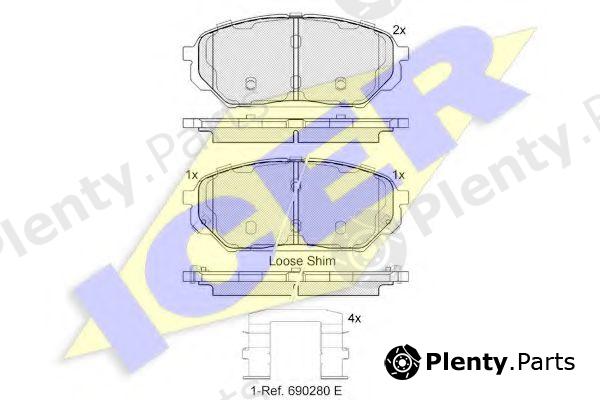  ICER part 182044 Brake Pad Set, disc brake