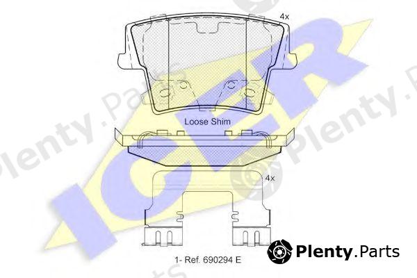  ICER part 182069 Brake Pad Set, disc brake