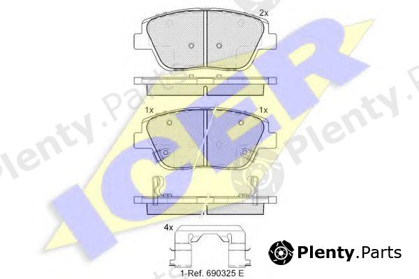  ICER part 182136 Brake Pad Set, disc brake