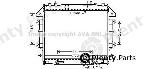  AVA QUALITY COOLING part TO2496 Radiator, engine cooling