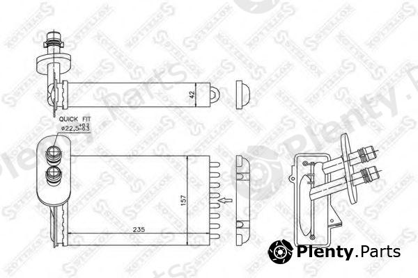  STELLOX part 10-35017-SX (1035017SX) Heat Exchanger, interior heating