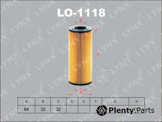  LYNXauto part LO-1118 (LO1118) Oil Filter