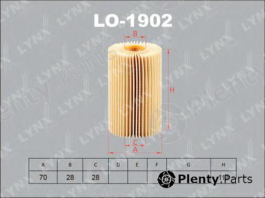  LYNXauto part LO-1902 (LO1902) Oil Filter