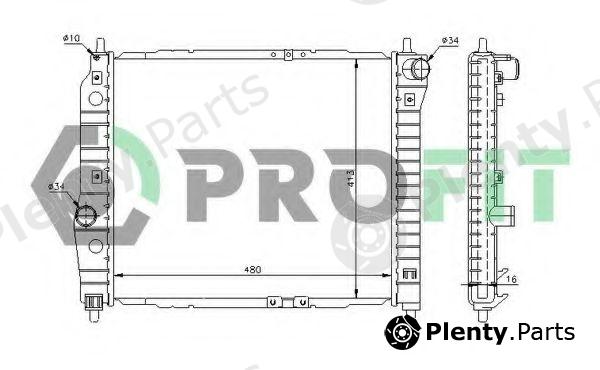  PROFIT part PR1703A2 Radiator, engine cooling