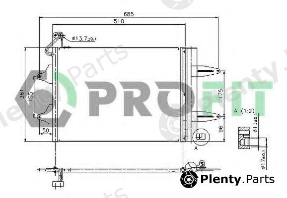  PROFIT part PR9550C1 Condenser, air conditioning