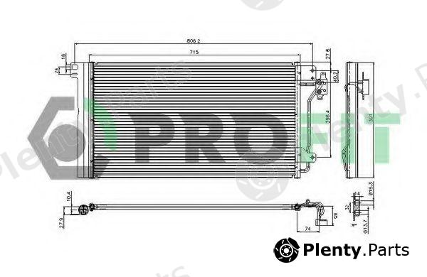  PROFIT part PR9572C1 Condenser, air conditioning