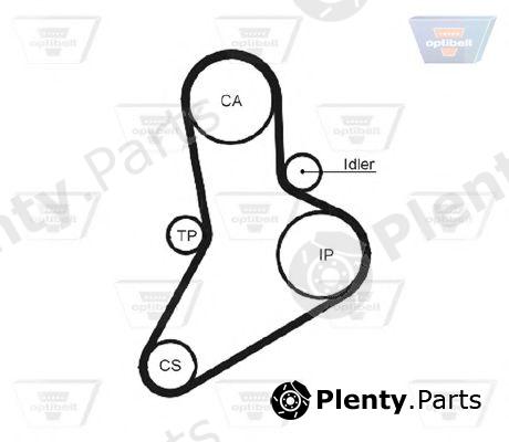  OPTIBELT part ZRK1102 Timing Belt
