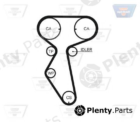  OPTIBELT part ZRK1182 Timing Belt