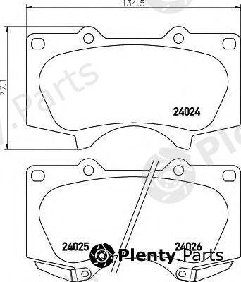  HELLA part 8DB355010-491 (8DB355010491) Brake Pad Set, disc brake