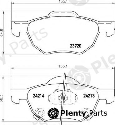  HELLA part 8DB355010-831 (8DB355010831) Brake Pad Set, disc brake