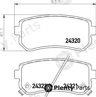  HELLA part 8DB355006-961 (8DB355006961) Brake Pad Set, disc brake
