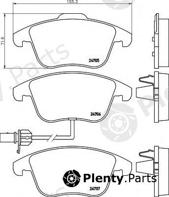  HELLA part 8DB355013-861 (8DB355013861) Brake Pad Set, disc brake