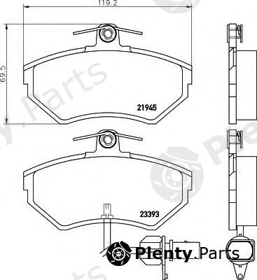  HELLA part 8DB355018-451 (8DB355018451) Brake Pad Set, disc brake