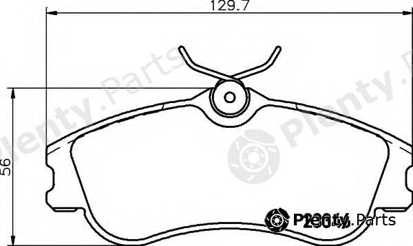  HELLA part 8DB355018-541 (8DB355018541) Brake Pad Set, disc brake