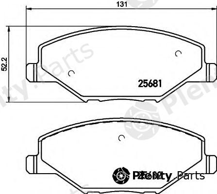  HELLA part 8DB355020-521 (8DB355020521) Brake Pad Set, disc brake