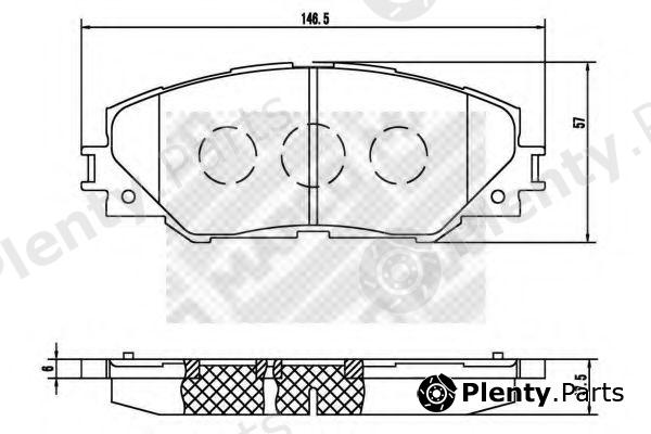  MAPCO part 6891 Brake Pad Set, disc brake