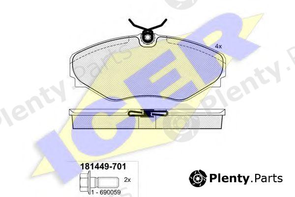  ICER part 181449-701 (181449701) Brake Pad Set, disc brake