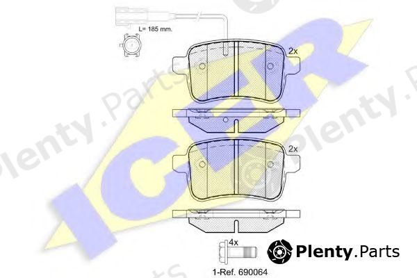  ICER part 181995 Brake Pad Set, disc brake