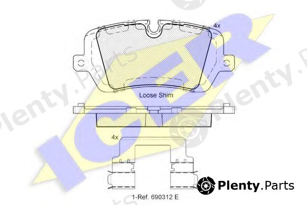  ICER part 182120 Brake Pad Set, disc brake