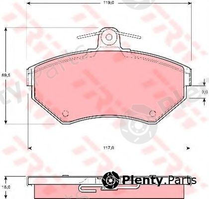  TRW part GDB1312 Brake Pad Set, disc brake