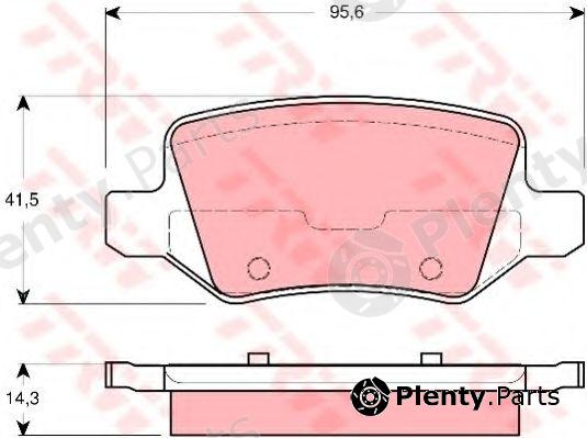  TRW part GDB1433 Brake Pad Set, disc brake