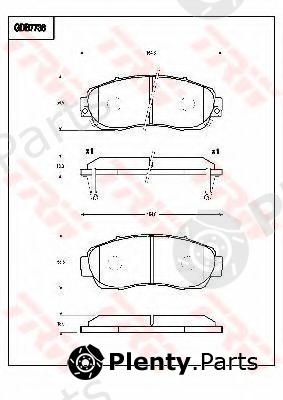  TRW part GDB7738 Brake Pad Set, disc brake