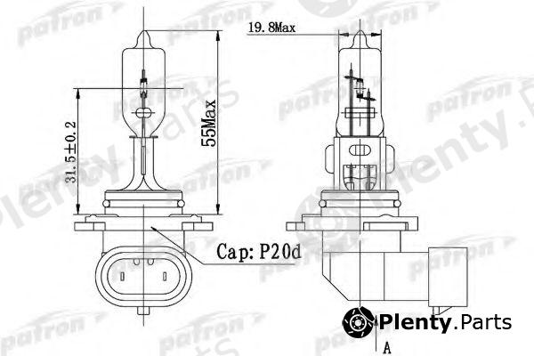  PATRON part PLHB3-12/60 (PLHB31260) Bulb, fog light