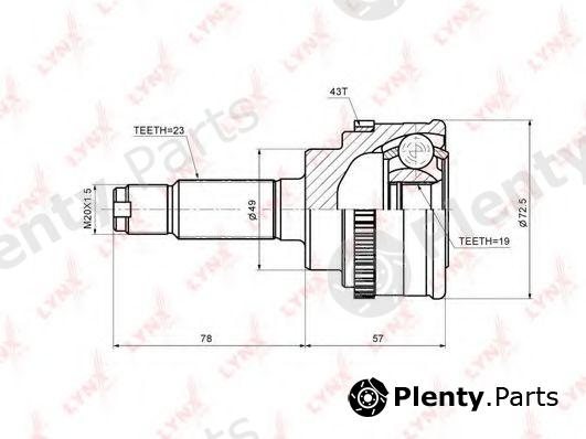  LYNXauto part CO-7307A (CO7307A) Joint Kit, drive shaft