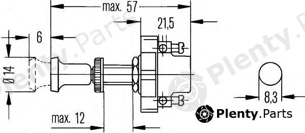  HELLA part 6ED001563-003 (6ED001563003) Switch
