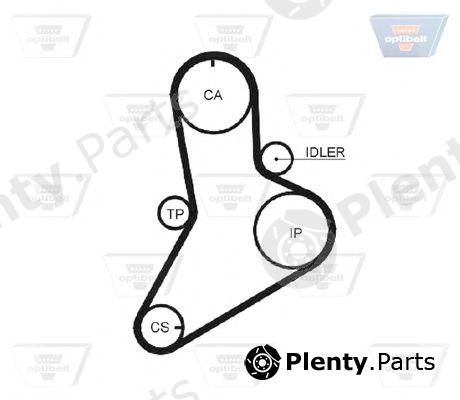  OPTIBELT part ZRK1205 Timing Belt