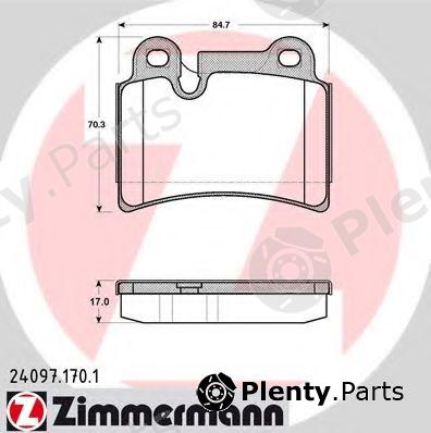  ZIMMERMANN part 24097.170.1 (240971701) Brake Pad Set, disc brake