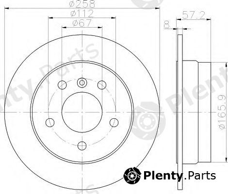  HELLA part 8DD355111-101 (8DD355111101) Brake Disc