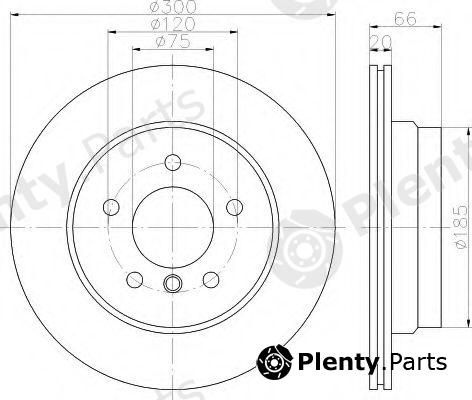  HELLA part 8DD355117-831 (8DD355117831) Brake Disc