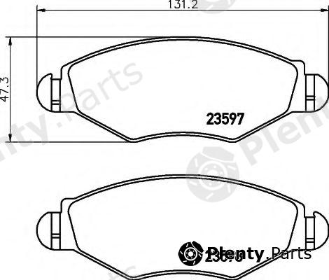  HELLA part 8DB355009-411 (8DB355009411) Brake Pad Set, disc brake